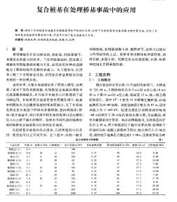 复合桩基在处理桥基事故中的应用