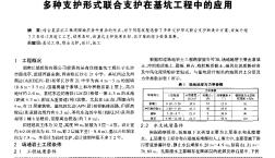 多种支护形式联合支护在基坑工程中的应用