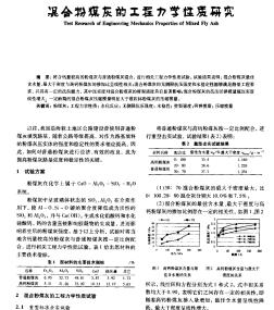 混合粉煤灰的工程力学性质研究