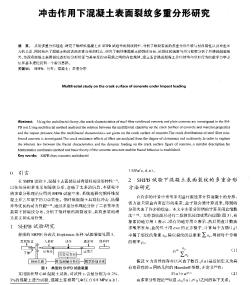 冲击作用下混凝土表面裂纹多重分形研究