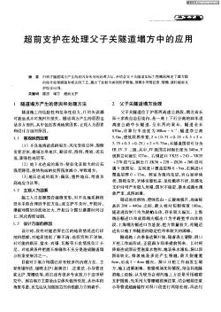 超前支护在处理父子关隧道塌方中的应用