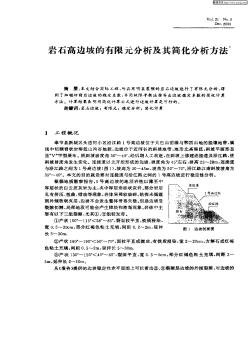 岩石高边坡的有限元分析及其简化分析方法