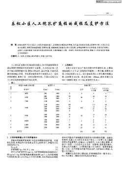 乐松小区人工挖孔扩底桩的成桩及支护方法