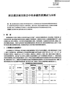 嵌岩灌注桩在软岩中的承载性状测试与分析