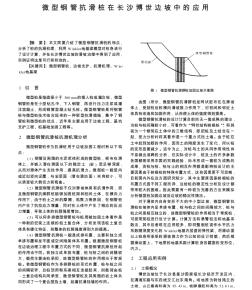 微型钢管抗滑桩在长沙博世边坡中的应用