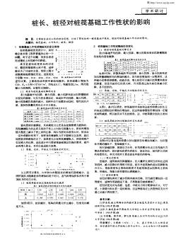 桩长、桩径对桩筏基础工作性状的影响