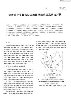 甘肃省华亭县采空区地面塌陷成因及防治对策