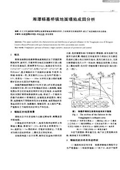 湘潭杨嘉桥镇地面塌陷成因分析