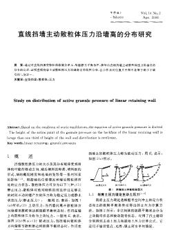 直线挡墙主动散粒体压力沿墙高的分布研究