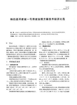 秭归县邓家坡一号滑坡治理方案技术经济比选