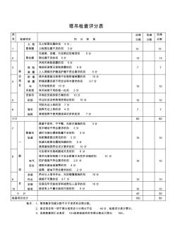 12、塔吊检查评分表