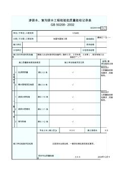 12、渗排水、盲沟排水工程检验批质量验收记录表