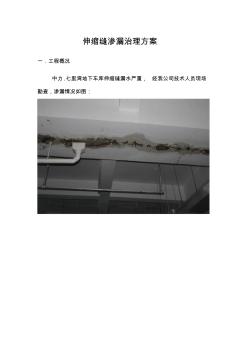 伸縮縫滲漏治理方案