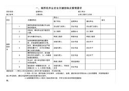 八项施工作业安全关键控制点管理要求