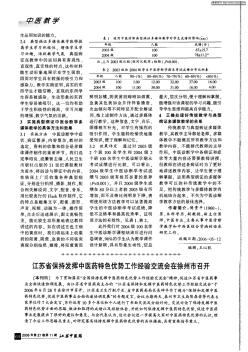 江苏省保持发挥中医药特色优势工作经验交流会在徐州市召开
