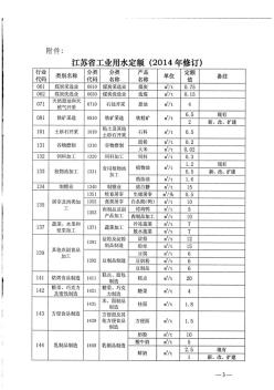 江苏省工业、服务业和生活用水定额(2014年修订)