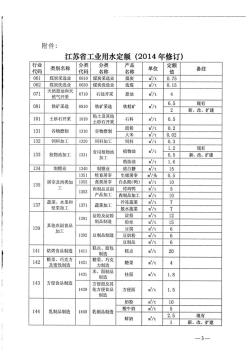 江蘇省工業(yè)、服務(wù)業(yè)和生活用水定額(2014年修訂)