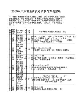 江苏造价员09装饰(真题) (2)