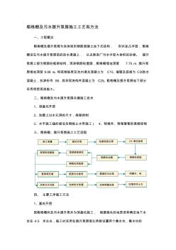 污水处理厂粗格栅及污水提升泵房施工工艺和方法