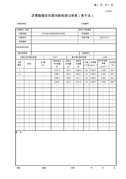 瀝青路面壓實度試驗記錄(表干法)20150731