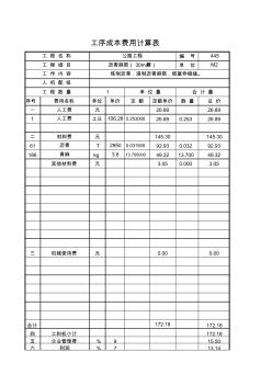 沥青麻筋(30mm厚)20年2月公路单价分析