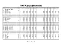 河北省公路工程造价信息201107