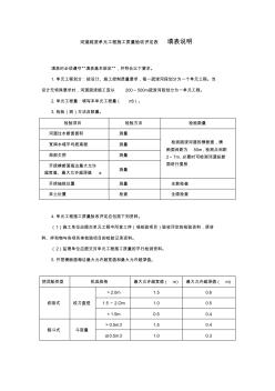 河道疏浚单元工程施工质量验收评定表填表说明