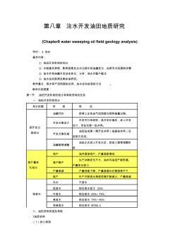 注水開發(fā)油田地質(zhì)研究