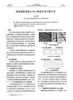 淺談鋼筋混凝土空心樓蓋及其計算方法