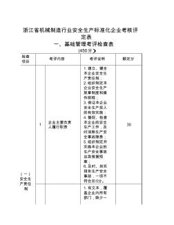 浙江机械加工行业评定标准