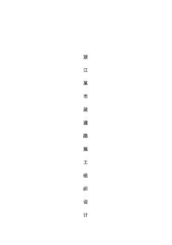 浙江某市政道路工程施工设计方案