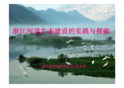 浙江河道生态建设的实践与探索