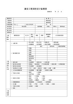 ?？谑薪ㄔO(shè)工程消防設(shè)計(jì)備案表