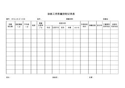 涂板工序质量控制记录表