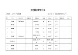 消防器材管理台账