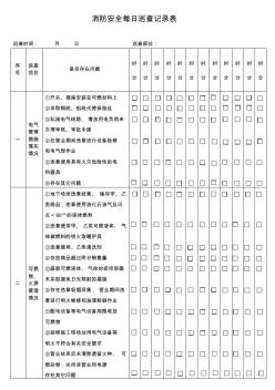 消防安全每日巡查記錄表 (2)