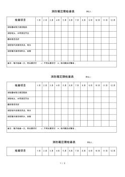 消防箱定期检查表