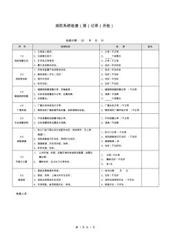 消防系统检查记录表