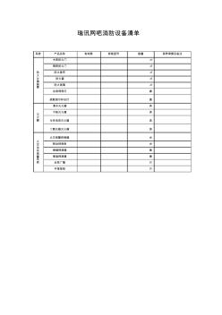 消防设备清单 (2)