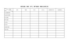 消防设施、器材、电气、燃气检测、维修记录登记表