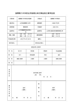 淄博第六中学综合实验楼主体沉降监测方案审批表