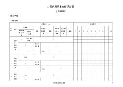 深圳市市政工程优良样板工程评分表(道路实测)
