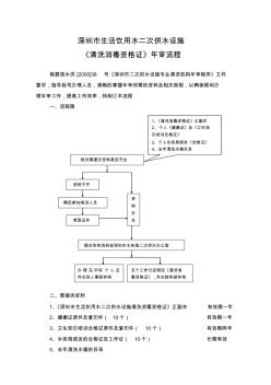 深圳市生活饮用水二次供水设施清洗消毒资格证年检流程