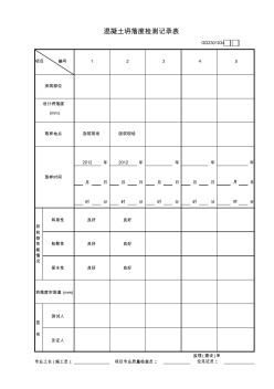 混凝土坍落度檢測記錄表GD2301034