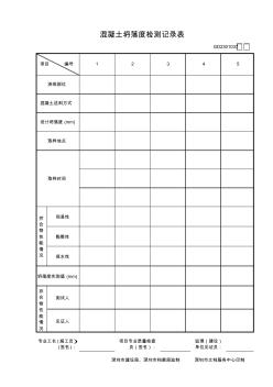 混凝土坍落度检测记录表GD2301037