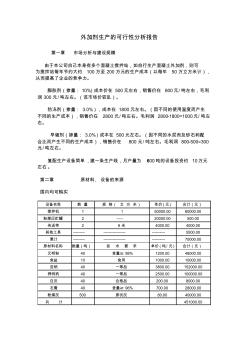 混凝土外加剂生产可行报告MicrosoftWord文档
