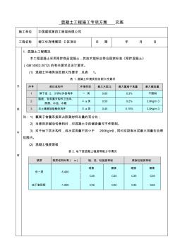 混凝土施工专项方案交底