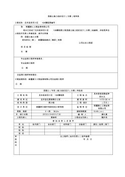 混凝土施工組織設(shè)計(jì)方案報(bào)審表