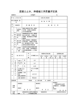 混凝土止水、伸縮縫工序質(zhì)量評(píng)定表 (3)