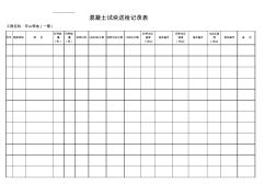 混凝土试块台帐记录表